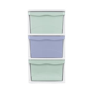 pdc_เบสิโค ตู้ลิ้นชัก 3 ชั้น รุ่น 1102 สีเขียว-ฟ้า