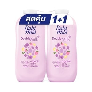 pdc_เบบี้มายด์ ดับเบิ้ลมิลค์ โปรตีน พลัส แป้งเด็ก สูตรนูริช สกิน 350 ก. แพ็คคู่