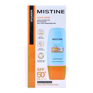 pdc_มิสทิน อะควา เบส อัลตร้า โพรเทคชั่น แมทท์ แอนด์ ไลท์ เดลี่ เฟส ซันสกรีน โปร SPF50+ PA++++ 40 มล.
