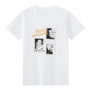 pdc_เบสิโค เสื้อยืดแขนสั้นพิมพ์ลาย สำหรับผู้ชาย รุ่น FSWN24Q3YM008 สีขาว