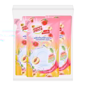 pdc_บิ๊กซี แฮปปี้ ไพรซ์ น้ำยาล้างจาน กลิ่นพีช 400 มล. x 3 ถุง