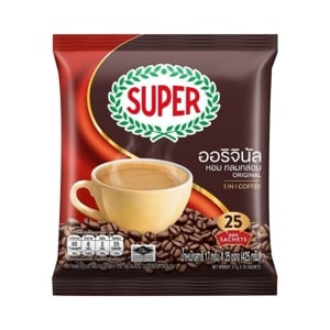pdc_ซุปเปอร์ กาแฟ 3 in 1 กาแฟซองปรุงสำเร็จชนิดผง ออริจินัล 17 ก. แพ็ค 25