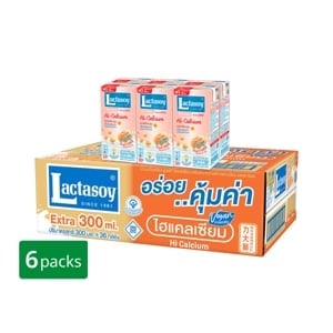 pdc_แลคตาซอย นมถั่วเหลือง ยูเอชที ไฮแคลเซียม 300 มล. แพ็ค 36