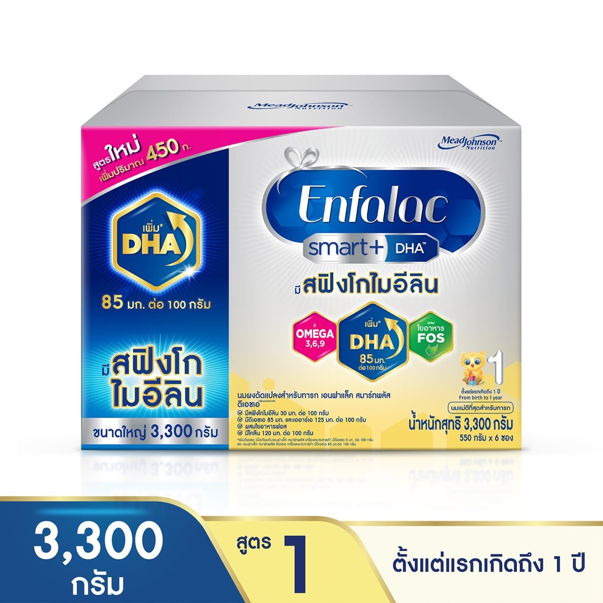 pdc_เอนฟาแล็ค 1 สมาร์ทพลัส นมผงดัดแปลงสำหรับทารก 3300 ก.