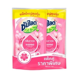 pdc_ซันไลต์ พลัส ซากุระ น้ำยาล้างจาน 700 มล. แพ็ค 2