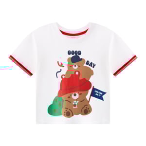 pdc_เบสิโค เสื้อยืดเด็กชาย รุ่น FPPM2509TB04 สีขาว