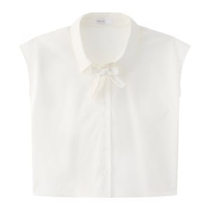 pdc_เบสิโค เสื้อเชิ้ตแขนล้ำ สำหรับผู้หญิง รุ่น FTHV25Q4LC005 สีขาว