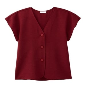 pdc_เบสิโค เสื้อแขนสั้น สำหรับผู้หญิง รุ่น FSTN25Q4LW022 สีแดง