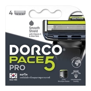 pdc_ดอร์โค ใบมีดโกนซิสเต็ม เพซ 5 โปร แพ็ค 4 ชิ้น
