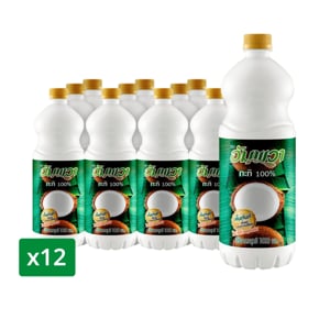 pdc_อัมพวา กะทิ 100% แบบขวด 1000 มล. x 12 ชิ้น