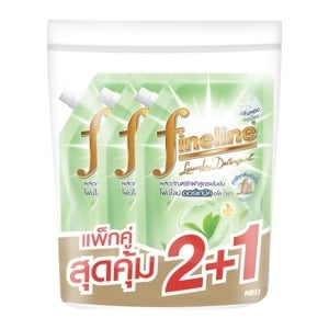 pdc_ไฟน์ไลน์ น้ำยาซักผ้าสูตรเข้มข้น ออร์แกนิค เขียว 550 มล. แพ็ค 2+1 ชิ้น