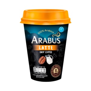pdc_อาราบัส กาแฟคั่วบดชงสำเร็จในถ้วยพร้อมดื่ม สูตรลาเต้ 230 มล.