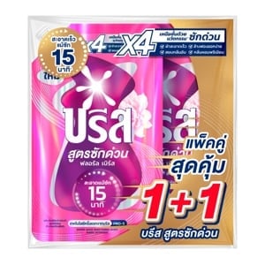 pdc_บรีส น้ำยาซักผ้าสูตรซักด่วน ฟลอรัล เบิร์ส สำหรับเครื่องซักผ้า 450 มล. แพ็ค 1+1