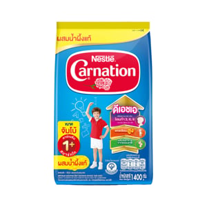 pdc_คาร์เนชัน 1+ สมาร์ทโก ผลิตภัณฑ์นมผง สูตร 3 รสน้ำผึ้ง 1400 ก.