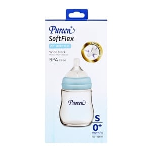 pdc_เพียวรีน ขวดนม PP คอกว้าง No. SoftFlex 31BFD036010 ขนาด 120 มล.