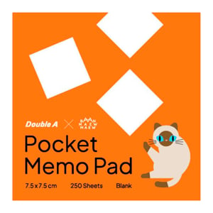 pdc_ดั๊บเบิ้ล เอ กระดาษโน้ตไม่มีเส้น 80 แกรม 75 x 75 มม. 250 แผ่น
