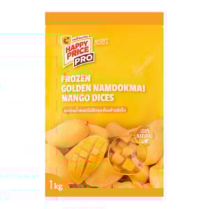 pdc_บิ๊กซี แฮปปี้ ไพรซ์ โปร มะม่วงน้ำดอกไม้สีทอง หั่นเต๋าแช่แข็ง 1000 ก.