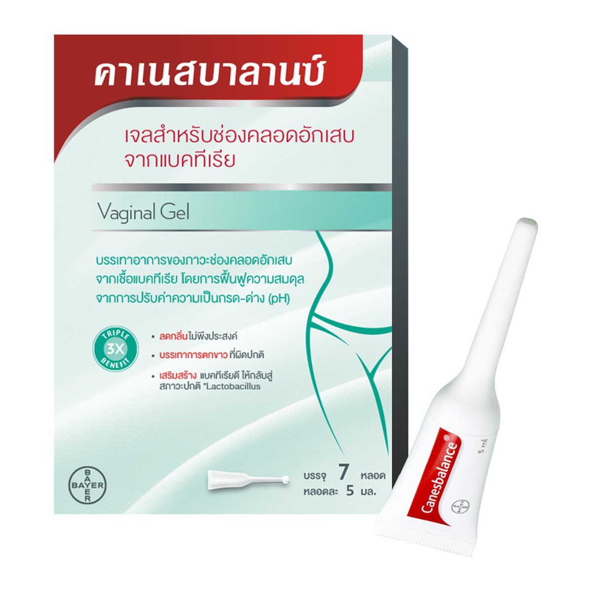 pdc_คาเนสบาลานน์ เจลสำหรับช่องคลอดอักเสบจากแบคทีเรีย 5 มล.