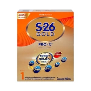 pdc_เอส-26 โกลด์ โปร-ซี นมผงดัดแปลงสำหรับทารก สูตร 1 ขนาด 200 ก.