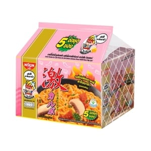 pdc_นิสชิน บะหมี่กึ่งสำเร็จรูปแบบแห้ง รสไก่เผ็ดเกาหลีคาโบนาร่า 60 ก. x 5 ซอง