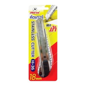 pdc_ตราม้า มีดคัตเตอร์ 18 มม. รุ่น H-36