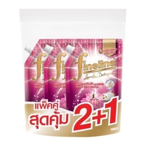 pdc_ไฟน์ไลน์ น้ำยาซักผ้าสูตรเข้มข้น ดีลักซ์ ชมพู 550 มล. แพ็ค 2+1 ชิ้น