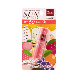 pdc_บีเอสซี ฮันนี่ วี สวีท ฮันนี่ แบร์ ซัน ลิป แคร์ SPF 30 PA++ กลิ่นสตรอเบอร์รี 4.5 ก.