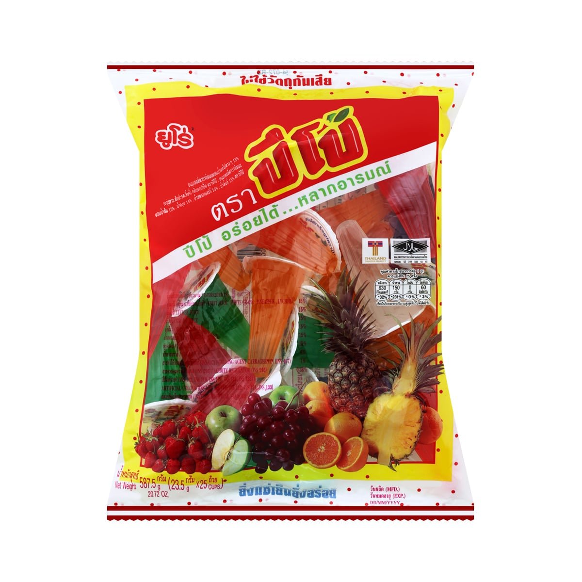 pdc_ปีโป้ ขนมเยลลี่รวมรสผลไม้ (คาราจีแนน) 587.5 ก.