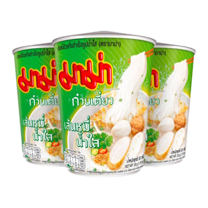 pdc_มาม่าคัพ เส้นหมี่กึ่งสำเร็จรูปน้ำใส 50 ก. แพ็ค 3