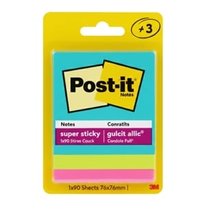pdc_โพสต์-อิท ซูเปอร์ สติกกี้โน้ต รุ่น 3321-3SSMIA คละสี