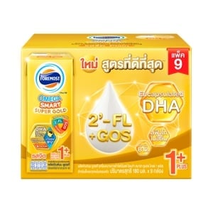 pdc_โฟร์โมสต์ นมยูเอชที โอเมก้า สมาร์ท ซูเปอร์ โกลด์ 1 พลัส รสจืด 180 มล. x 9 ชิ้น