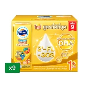 pdc_โฟร์โมสต์ นมยูเอชที โอเมก้า สมาร์ท ซูเปอร์ โกลด์ 1 พลัส รสจืด 180 มล. x 9 ชิ้น