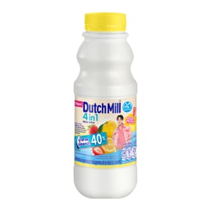 pdc_ดัชมิลล์ นมเปรี้ยว น้ำตาลน้อย ส้มยูสุและสตรอเบอรี่ 400 มล.