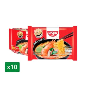 pdc_นิสชิน บะหมี่กึ่งสำเร็จรูป รสต้มยำกุ้งแซ่บ 60 ก. แพ็ค 10