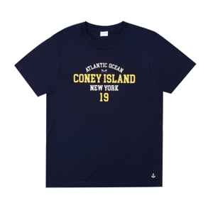 pdc_เบสิโค เสื้อยืดแขนสั้นพิมพ์ลาย สำหรับผู้ชาย รุ่น FSWN24Q3YM012 สีกรมท่า