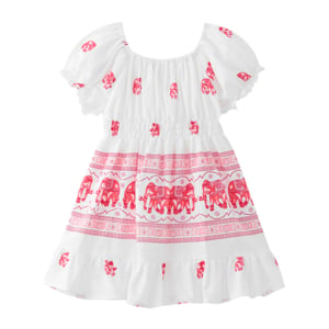 pdc_เบสิโค ชุดเดรสลายช้าง รุ่น FTHE2510TG01 สีขาว