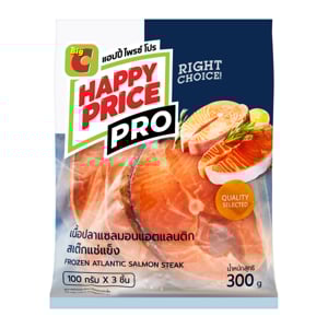 pdc_บิ๊กซี แฮปปี้ ไพรซ์ โปร แซลมอนสเต็ก 100 ก. x 3 ชิ้น