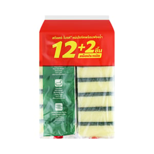 pdc_สก๊อตช์-ไบรต์ แผ่นใยขัดพร้อมฟองน้ำ แพ็ค 12+2