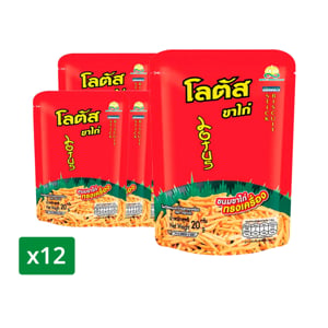 pdc_โลตัส ขนมขาไก่ รสทรงเครื่อง 20 ก. แพ็ค 12