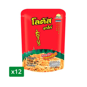 pdc_โลตัส ขนมขาไก่ รสทรงเครื่อง 20 ก. แพ็ค 12