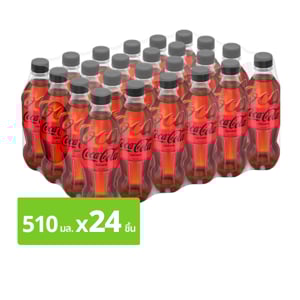 pdc_โค้ก น้ำอัดลม สูตรไม่มีน้ำตาล 510 มล. x 24 ชิ้น