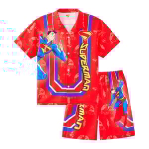 pdc_ซูเปอร์แมน ชุดเสื้อฮาวายเด็กชาย รุ่น FMAR2505LB027 สีแดง