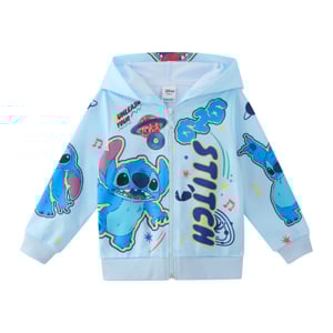 pdc_เบสิโค x ดิสนีย์ เสื้อแจ็คเก็ตพิมพ์ลายสติทช์ สำหรับเด็กชาย รุ่น FMTN2509TB04W สีฟ้า