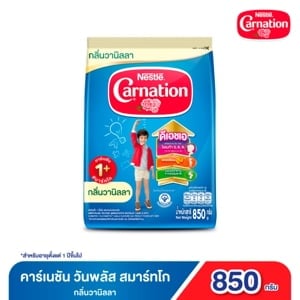 pdc_คาร์เนชัน 1+ สมาร์ทโก ผลิตภัณฑ์นมผง สูตร 3 กลิ่นวานิลลา 850 ก.