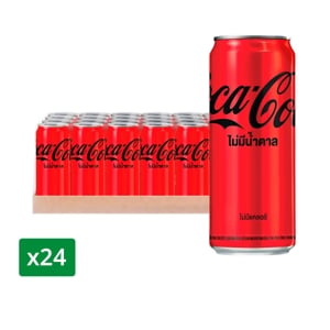 pdc_โค้ก เครื่องดื่มอัดลม สูตรไม่มีน้ำตาล 325 มล. x 24 ชิ้น