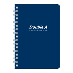 pdc_ดั๊บเบิ้ล เอ สมุดบันทึกเข้าเล่มแบบสันห่วง A5 40 แผ่น สีน้ำเงิน