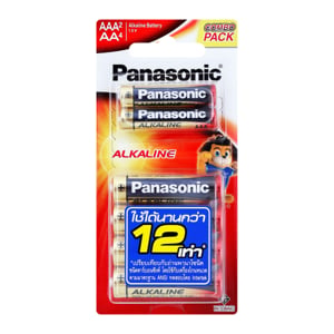pdc_พานาโซนิค ถ่านอัลคาไลน์ 1.5V รุ่น K-KJL6TA คละขนาด AA 4 ก้อน และ AAA 2 ก้อน