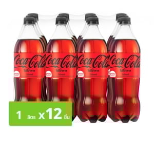 pdc_โค้ก น้ำอัดลม สูตรไม่มีน้ำตาล 1 ล. x 12 ชิ้น