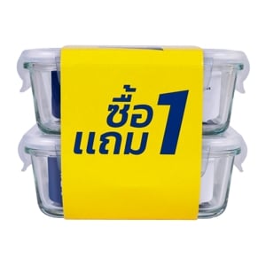 pdc_ซุปเปอร์ล็อค กล่องแก้ว รุ่น 6088 ขนาด 450 มล. 1 แถม 1