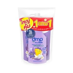 pdc_ดีเอ็มพี กู๊ดไทม์ เบบี้บาธ ออแกนิค pH 5.5 ลาเวนเดอร์ & คาโมมายล์ 800 มล. + รีฟีล 350 มล.